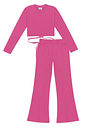 Conjunto Blusa Com Amarração E Calça Flare Rosa CTV
