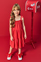 Vestido Infantil Menina com Glitter Verde Mundo Cinti