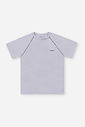 Camiseta Infantil Sportwear Tecnológica em Malha Fit Space Green com Termo Refletivo CINZA