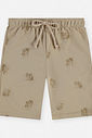 Conjunto Menino Camiseta e Bermuda Capivara Skater Latte