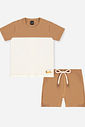 Conjunto Bebê Menino Camiseta Color Block e Bermuda Belga