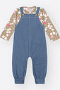 Conjunto em Molecotton Bebê Menina Ursinhas Mundo Cinti BG CAFE/AZ JEANS M