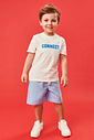 CONJ CAMISETA E BERMUDA NATURAL/AZ ROYAL