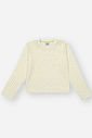 Blusa Infantil Menina Listras Smile Off White CTV