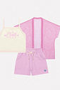 CONJ BLUSA, SHORTS E KIMONO NAT/LL CINTI/LL CINT