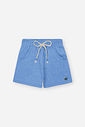 Shorts Infantil em Moletinho – Short Menina Verão Colorido com Cordão AZUL PROVENCE