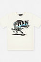 Conjunto Menino Camiseta Velociraptor e Bermuda Grafite