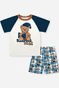 Pijama Infantil Ursinho Sleeping Bear em Malha Suede