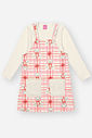 Conjunto Infantil Menina Blusa E Salopete Ursinho Rosa Mundo Cinti