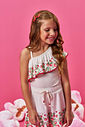 Conjunto Infantil com Blusa Boxy de Um Ombro Só e Shorts em Cotton Linho – Look Menina Verão Off Whi OFF WHITE