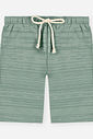 Conjunto Menino Camiseta Folhagem Tropical e Bermuda Olive