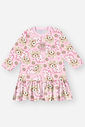 VESTIDO MANGA LONGA ROSA PLIE