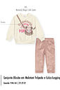 Conjunto Veludo Bebê Menina Ursa Happiness Mundo Cinti