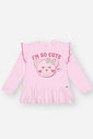 Conjunto Bebê Menina Blusa Bata Cute E Legging Rosa Mundo Cinti