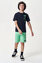 Conjunto Menino Camiseta Gaming e Bermuda Verde