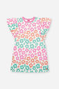 Vestido Infantil Neon Love em New Stretch Floral – Vestido Menina Verão com Estampa de Flores Colori ROSA BARBIE