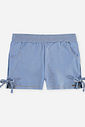 Short Infantil Menina Jeans com Glitter e Laços Laterais