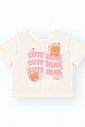 Conjunto Bebê Blusa Cute Bear e Short-Saia Rosa