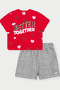 CONJ BLUSA E SHORTS VM MARTE/MESCLA M