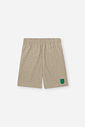 Conjunto Infantil com Camiseta e Bermuda em Nylon Stripe Café