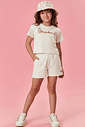 Conjunto Infantil Menina Tutti-Frutti Blusa; Short E Bucket Natural Mundo Cinti