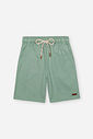 Bermuda Infantil em Linho Sarjado com Elastano Olive