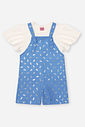 Conjunto Infantil Blusa e Jardineira Brilho Foil Provence