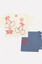 Conjunto Infantil Menina Tutti-Frutti Blusa E Short-Saia Vermelho Mundo Cinti