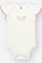 Conjunto Bebê Menina Body com Short-Saia Ursinhas Delicadas – Look Confortável Cinti Baby NATURAL/AZ PORCELANA