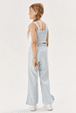 Conjunto Infantil Menina Blusa Cropped E Calça Wide Leg Rosa Cinti