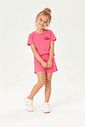 Conjunto Infantil Blusa Cherry Lady e Shorts Rosa