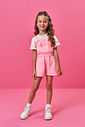 Conjunto Infantil Neon Love com Blusa 100% Algodão e Jardineira em Moletom P.A – Look Menina Verão c NATURAL/RS BARBIE