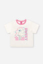 Conjunto Infantil Neon Love com Blusa Boxy e Shorts Saia em Moletom P.A – Look Menina Verão com Rele NATURAL/RS BARBIE