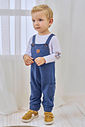 Conjunto Camiseta E Jardineira Mescla E Jeans Preto Abrange