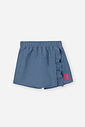 Shorts-Saia Infantil Denim com Babado Jeans Médio