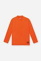 Camiseta Infantil Menino Manga Longa em Malha UV Laranja Neon