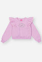 Conjunto Infantil Menina Blusão Babado E Calça Lilás Mundo Cinti