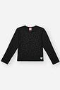 Blusa Infantil Menina Strass Preto Mundo Cinti