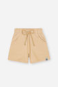 Shorts Infantil Básico em Moletinho – Short Menina Verão com Cordão BEGE CROISSANT