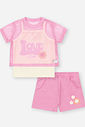 CONJ BLUSA,SHORTS,SOBREPOSICAO NT/RS BARBI/RS BARBI