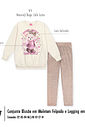 Conjunto Infantil Feminino Inverno Moletom Felpado + Legging Veludo Quentinho Menina