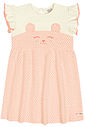 Vestido Bebê Menina Quadriculado Laranja Neon Cinti