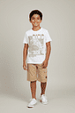 Conjunto Infantil Menino Dino Attack Branco Abrange