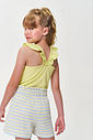 Conjunto Infantil Menina Regata com Strass e Short Clochard Listrado