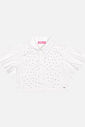 Camisa Infantil Menina Com Strass Branco Mundo Cinti