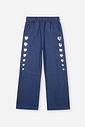 Calça Infantil em Molecotton Denim com Foil de Corações – Calça Menina Verão com Elastano AZUL MARINHO