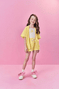 Conjunto Trio Menina So Sweet Amarelo Mundo Cinti