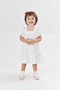 Vestido Bebê Menina Com Laise Branco Mundo Cinti Vestido Bebê Menina Com Laise Branco Mundo Cinti