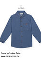 Camisa Tricoline Infantil Menino Denim Divertto