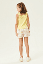 Conjunto Blusa E Short Estampado Amarelo Abrange